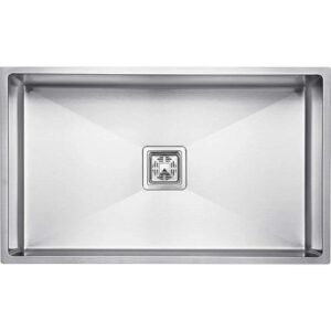 HAPPY HOMES ''30x18x10'' Handmade Matt Finish Stainless Steel Single Bowl Kitchen Sink