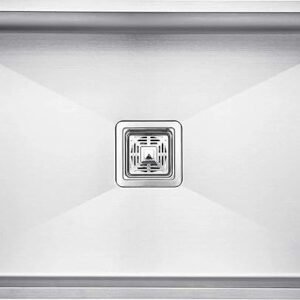 HAPPY HOMES 27" x 20" x 10" Handmade Matt Finish Stainless Steel Single Bowl Kitchen Sink